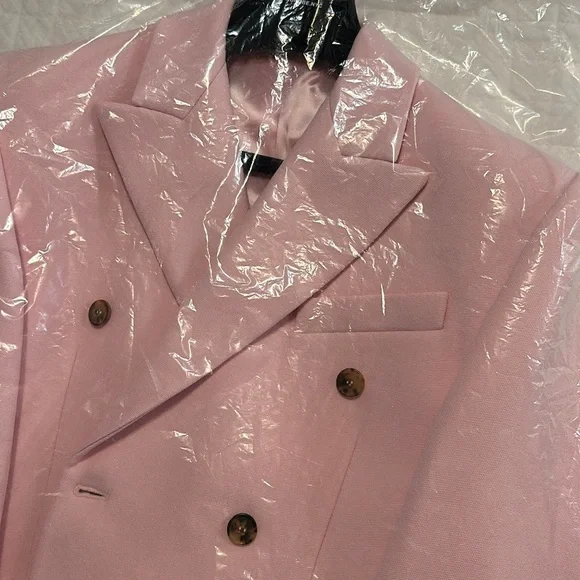 Wardrobe NYC Pink Double-Breasted Blazer - Picture 5 of 8